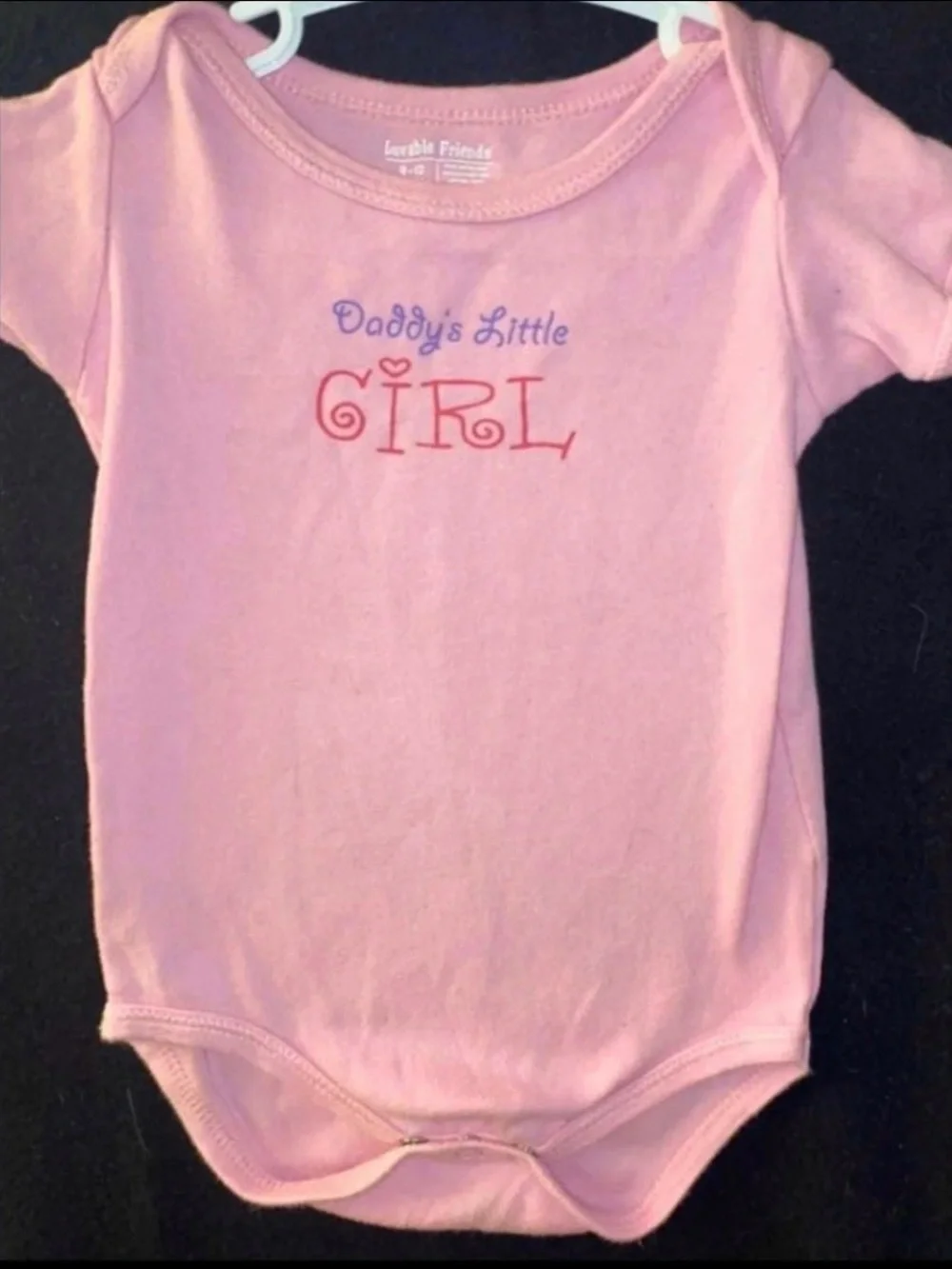 💞 Baby & Toddler Girls Size 9-12 Month Pink “Daddy’s Little Girl” Bodysuit